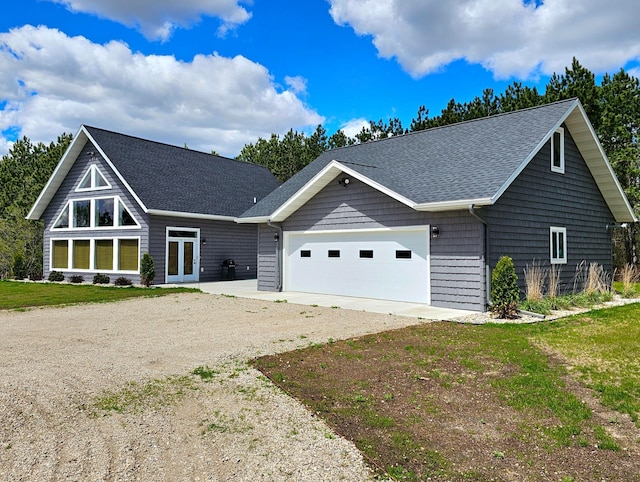 44811 County Highway 14, Perham, MN 56573 - view of front of house featuring french doors, a front yard, and a garage