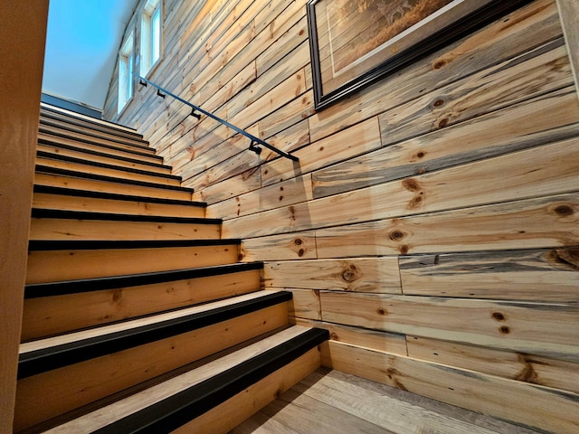 44811 County Highway 14, Perham, MN 56573 - stairway with wooden walls