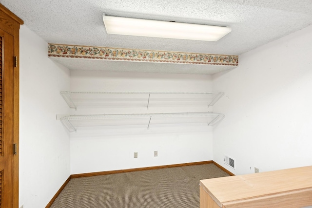 spacious closet featuring carpet floors