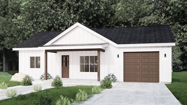 view of front facade featuring a garage