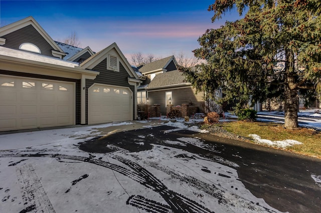 view of front of house featuring a garage