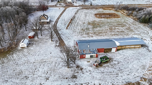 view of snowy aerial view