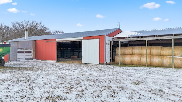 view of snow covered structure