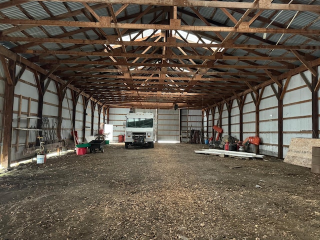 miscellaneous room with vaulted ceiling