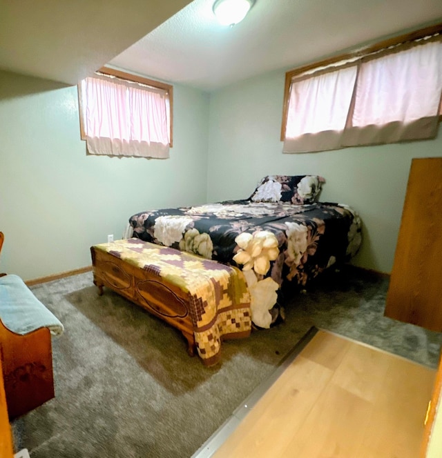 bedroom with carpet floors