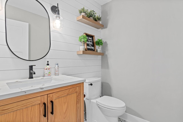 804 County Road I W, Shoreview, MN 55126 - half bath with vanity and wood walls