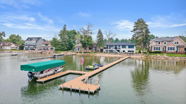804 County Road I W, Shoreview, MN 55126 - dock area featuring a residential view and a water view