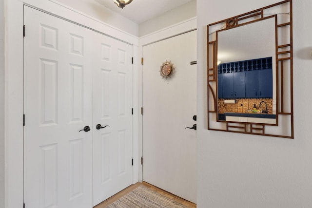 interior space with light wood-style flooring