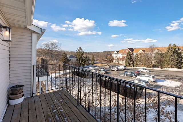 balcony with a residential view