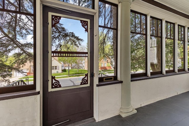 view of doorway to outside