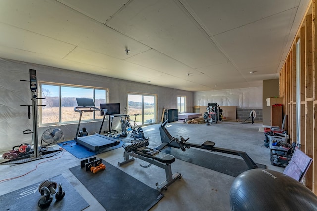 view of workout area