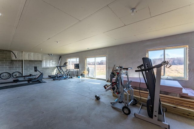 view of workout room