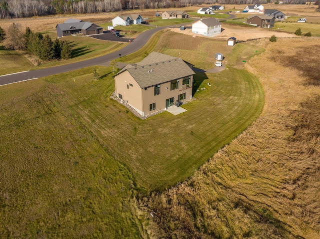 aerial view featuring a rural view