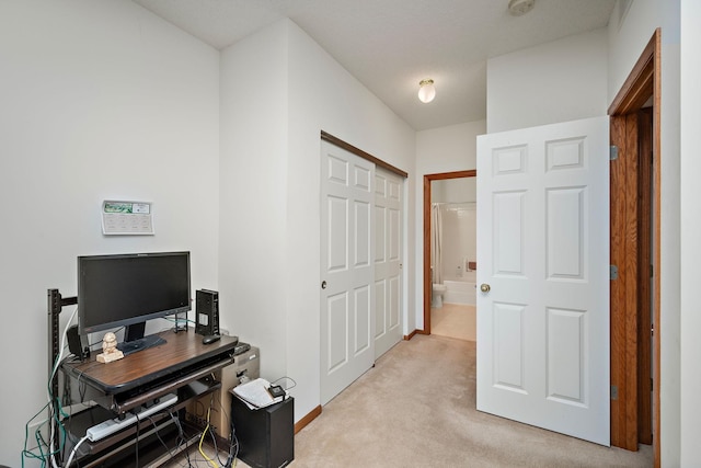 view of carpeted office