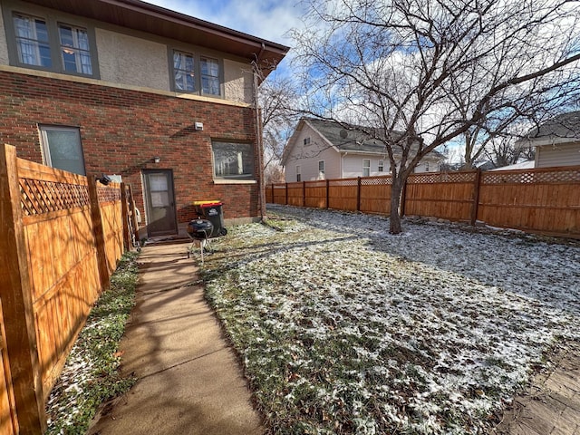view of fenced backyard