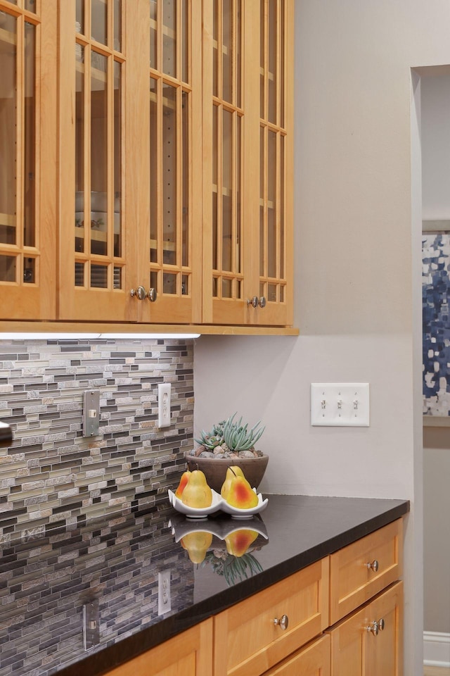 kitchen with tasteful backsplash