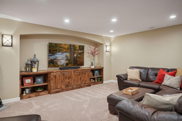 view of carpeted living room