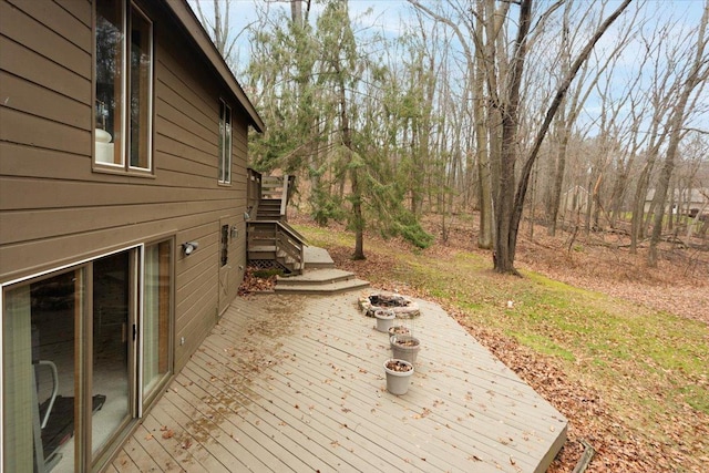 view of wooden terrace