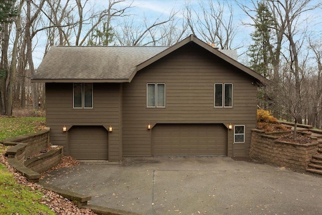 view of home's exterior featuring a garage