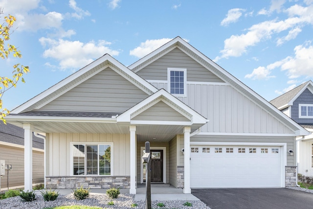 craftsman-style home featuring a garage