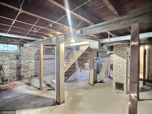 view of basement