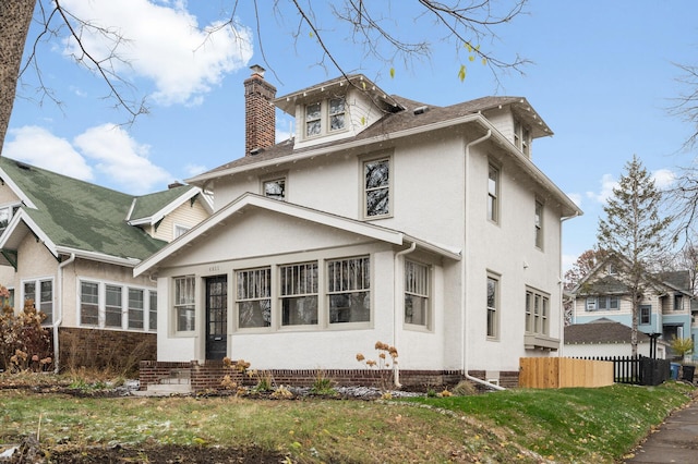 exterior space featuring a front lawn