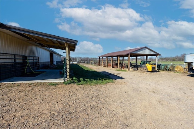 view of community with an outbuilding