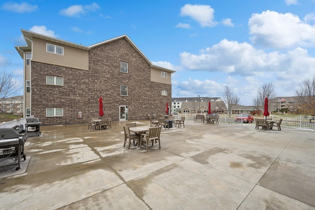 view of patio featuring area for grilling