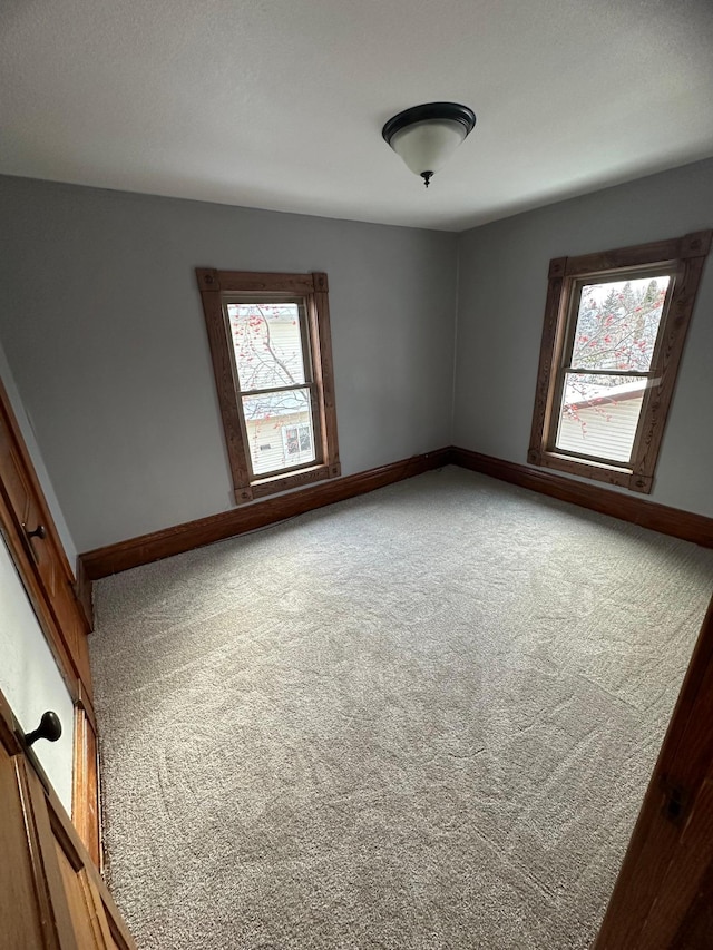 view of carpeted spare room