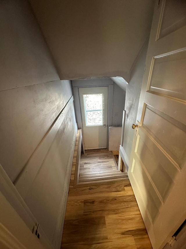 interior space with hardwood / wood-style floors