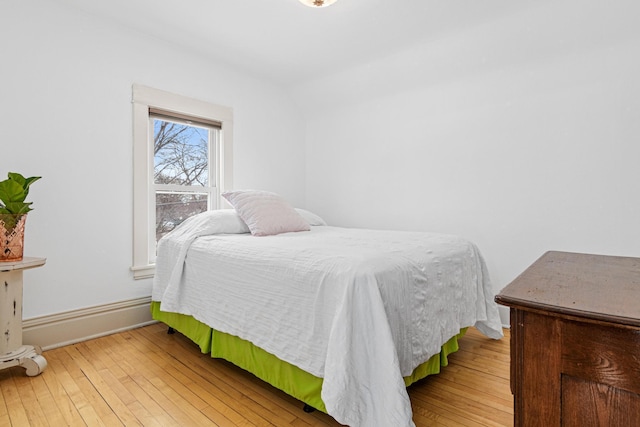 bedroom featuring light wood-type flooring