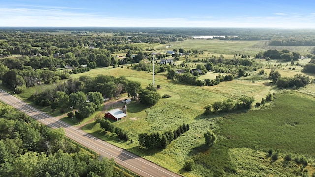 bird's eye view with a rural view