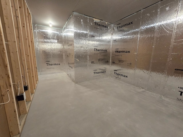 bathroom with concrete flooring