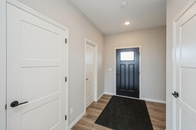 foyer featuring light wood-type flooring