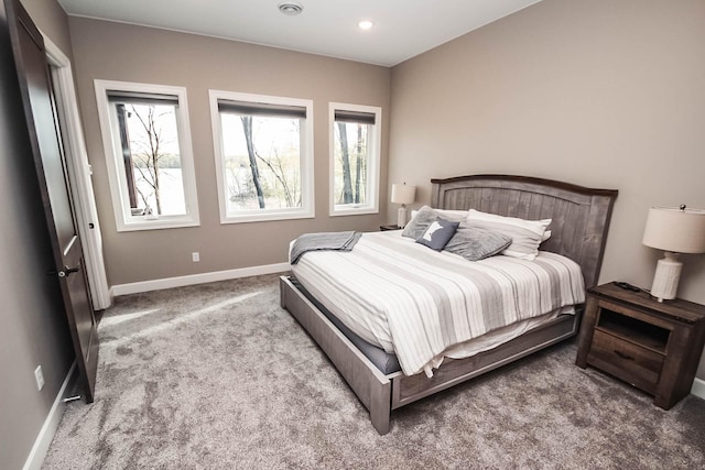 bedroom with carpet