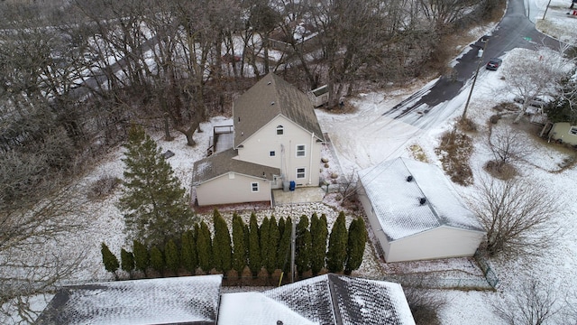 view of snowy aerial view