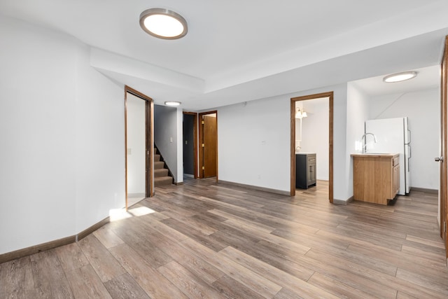 empty room featuring light hardwood / wood-style floors