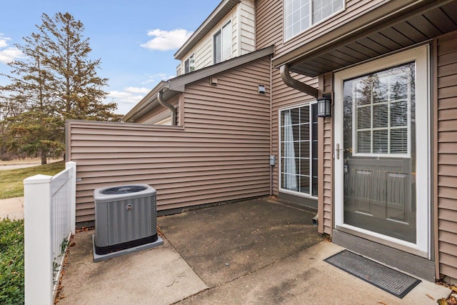 view of patio with central AC