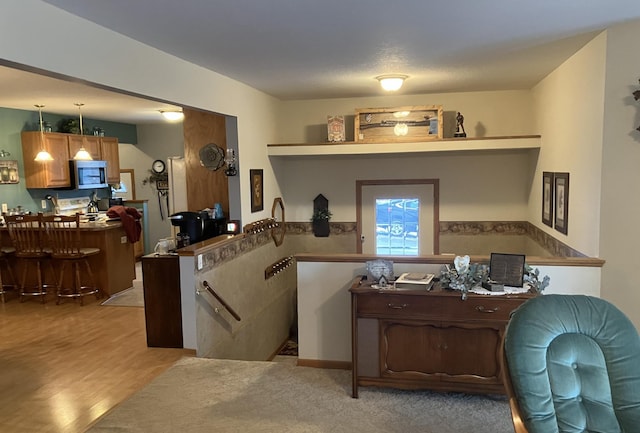 kitchen featuring light hardwood / wood-style flooring