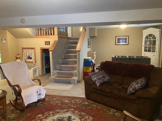 view of carpeted living room