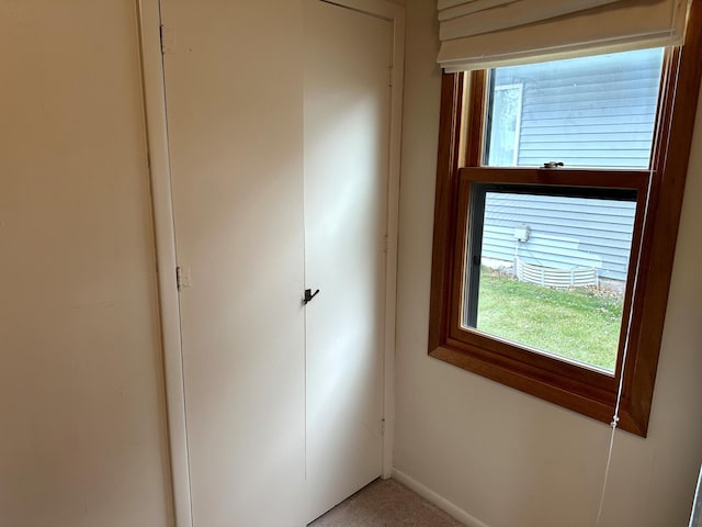 interior space with carpet flooring