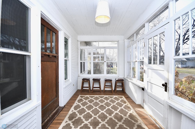 view of sunroom / solarium