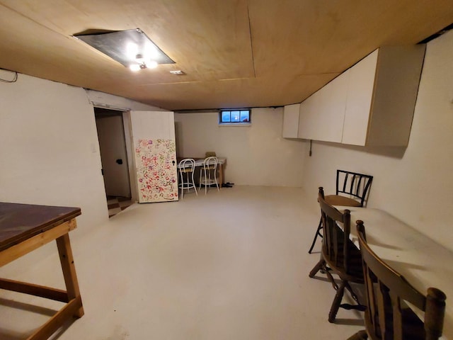 view of basement