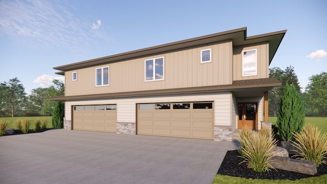 view of front facade with a garage