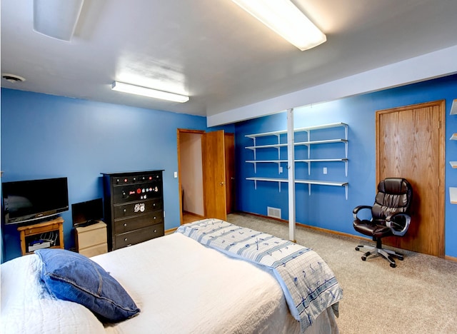 view of carpeted bedroom