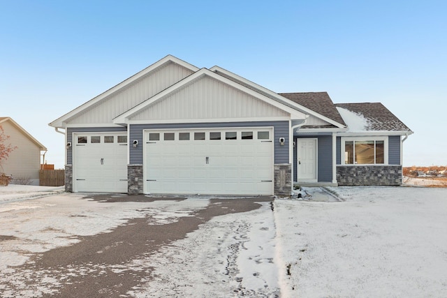 craftsman-style house with a garage