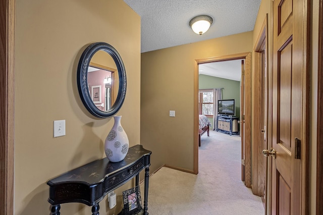 2567 Bridle Creek Trl, Chanhassen, MN 55317 - corridor featuring light carpet and a textured ceiling