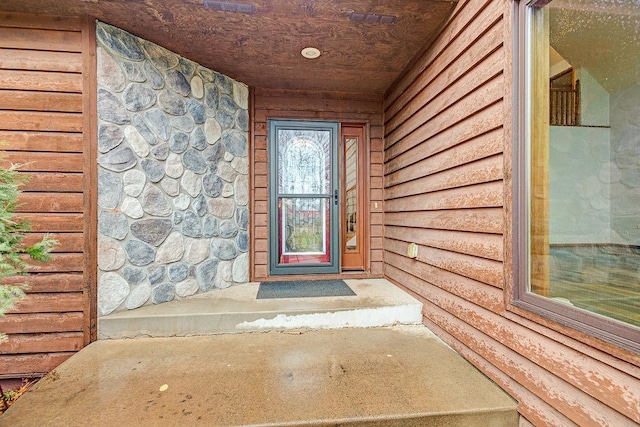 view of doorway to property