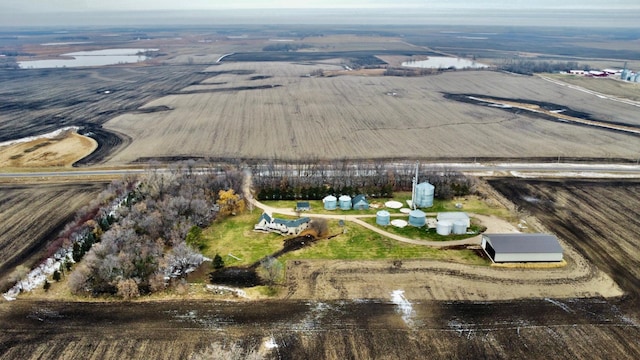 aerial view featuring a rural view