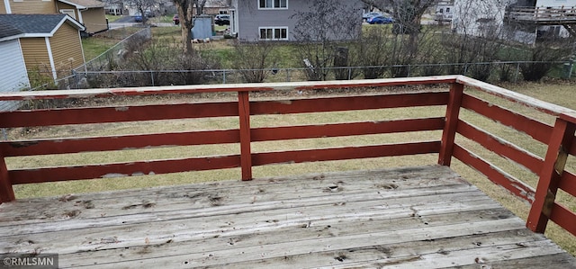 9725 Thomas Ave N, Brooklyn Park, MN 55444 - wooden deck featuring a residential view